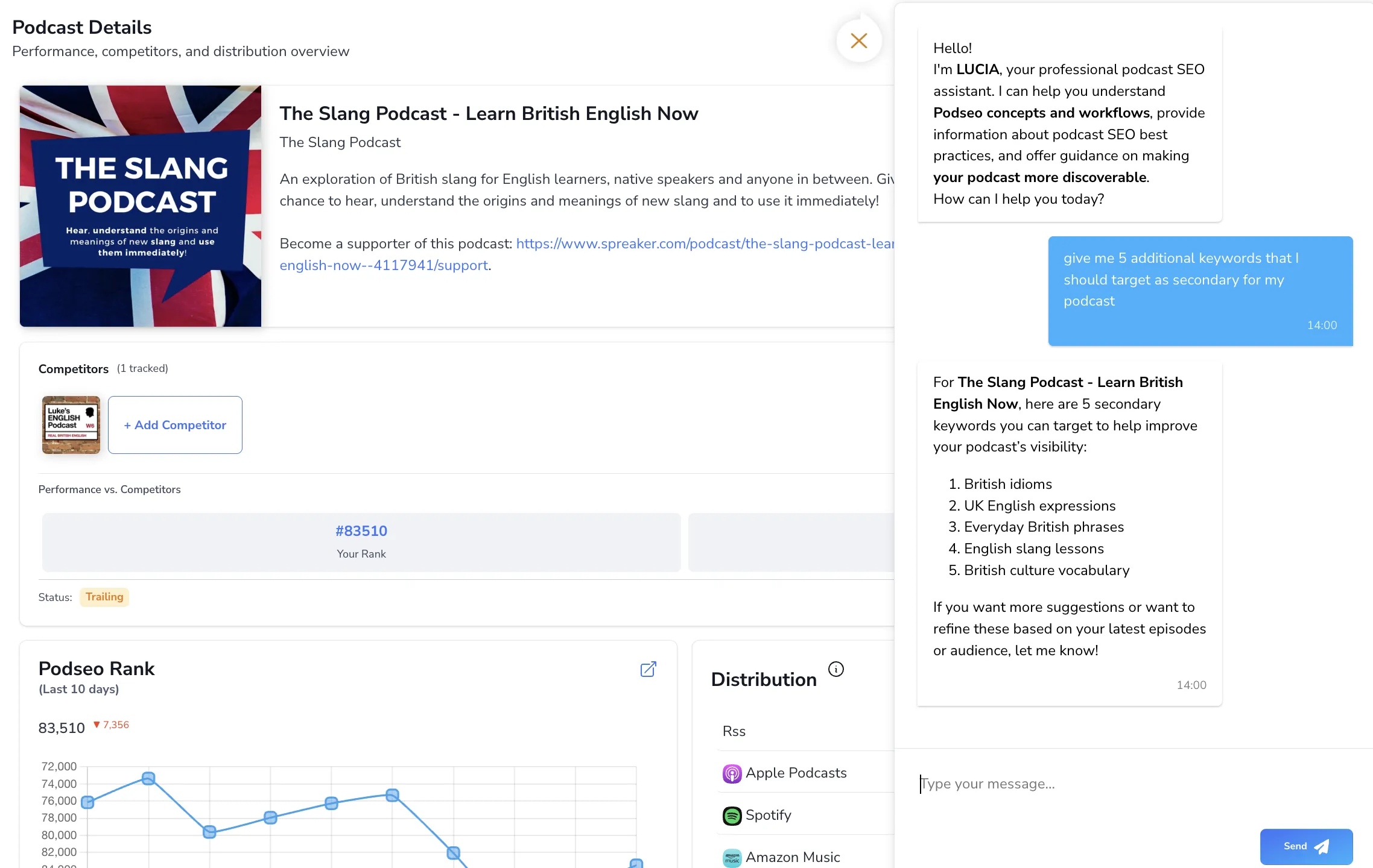 LUCIA Chat Interface
