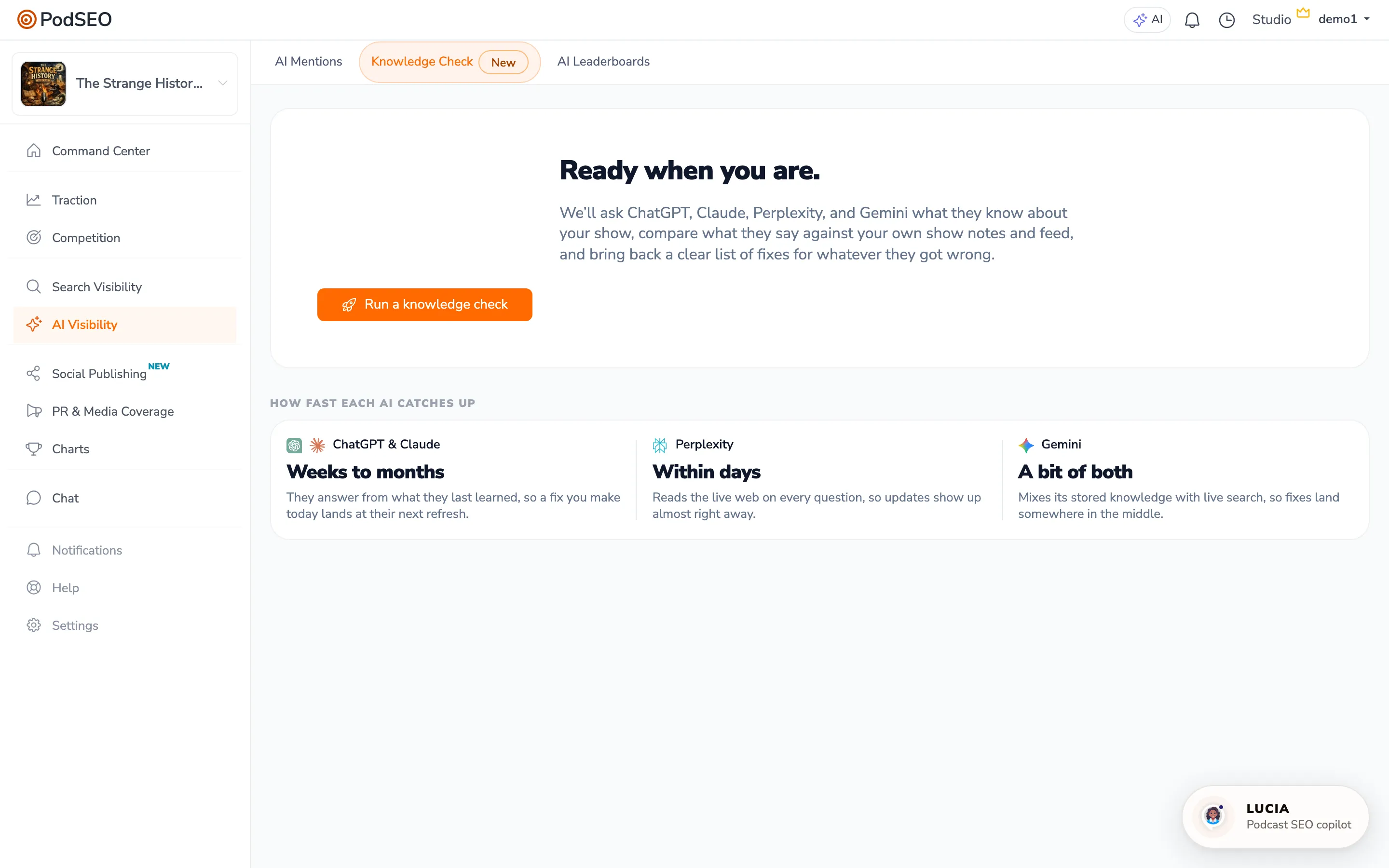 Knowledge Check Dashboard